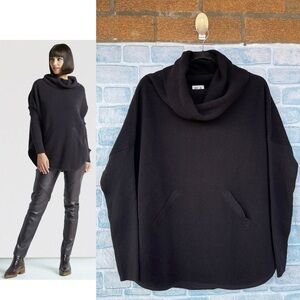 PLANET by Lauren G. Waffle Cowl poncho style sweater in a waffle knit. XL